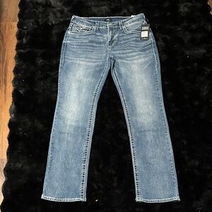 True Religion Medium Muggy Wash RICKY BIG T FLAP STRAIGHT Jeans